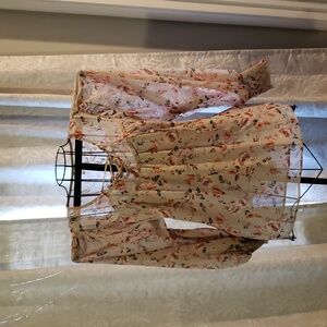 Cato Sheer Floral Blouse in Pink and White
